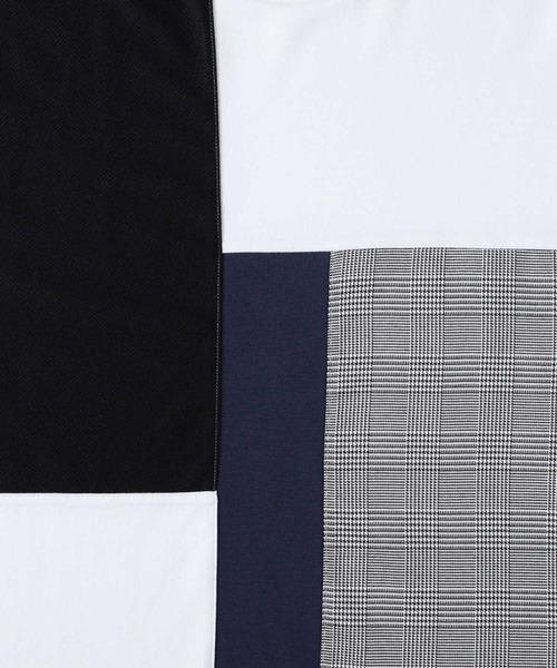 PLUS ONE(プラスワン)の「【PLUS ONE】ブロッキング切り替えロンT(Tシャツ/カットソー・メンズ・ネイビー/オフホワイト/ダークグレー・M/L/XL)」の10枚目の写真
