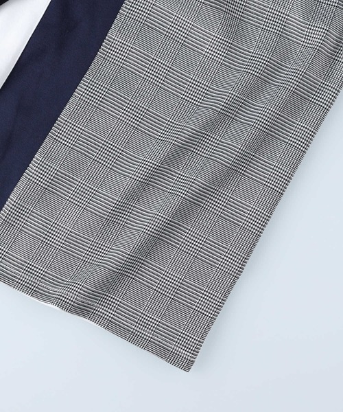 PLUS ONE(プラスワン)の「【PLUS ONE】ブロッキング切り替えロンT(Tシャツ/カットソー・メンズ・ネイビー/オフホワイト/ダークグレー・M/L/XL)」の6枚目の写真