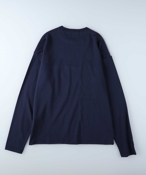 PLUS ONE(プラスワン)の「【PLUS ONE】ブロッキング切り替えロンT(Tシャツ/カットソー・メンズ・ネイビー/オフホワイト/ダークグレー・M/L/XL)」の5枚目の写真