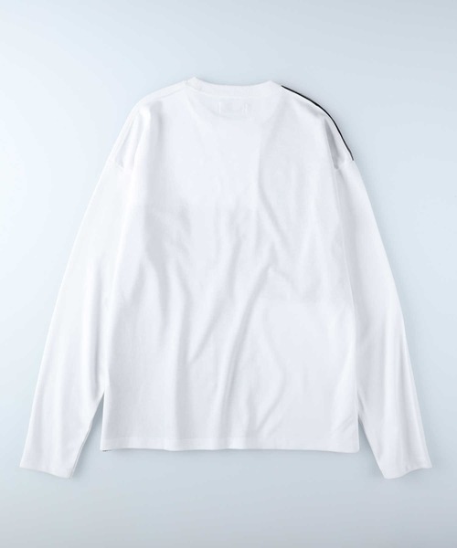 PLUS ONE(プラスワン)の「【PLUS ONE】ブロッキング切り替えロンT(Tシャツ/カットソー・メンズ・ネイビー/オフホワイト/ダークグレー・M/L/XL)」の4枚目の写真