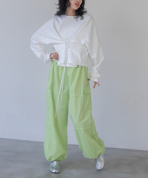 VACANCY（ヴァカンシー）の「マルチウェイコルセットTシャツ（Tシャツ/カットソー・レディース・ホワイト/ブラック/ブルー・FREE）」の9枚目の写真