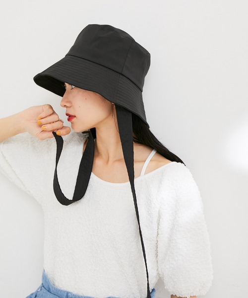 VIS(ビス)の「リボン付きツバ広バケットハット(ハット・レディース・ホワイト系その他/ブラック/その他・FREE)」の5枚目の写真