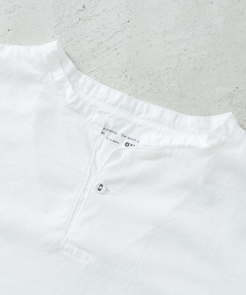 quadro(クオドロ)の「40/2CM天竺ヘンリーネックプルオーバー(Tシャツ/カットソー・レディース・ブルーグレー/ダークネイビー/オフホワイト/グレー・FREE)」の11枚目の写真