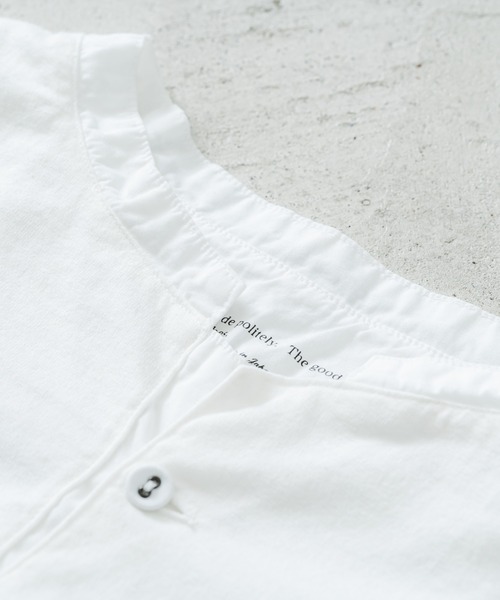 quadro(クオドロ)の「40/2CM天竺ヘンリーネックプルオーバー(Tシャツ/カットソー・レディース・ブルーグレー/ダークネイビー/オフホワイト/グレー・FREE)」の12枚目の写真