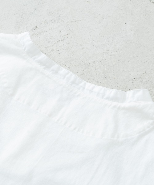 quadro(クオドロ)の「40/2CM天竺ヘンリーネックプルオーバー(Tシャツ/カットソー・レディース・ブルーグレー/ダークネイビー/オフホワイト/グレー・FREE)」の16枚目の写真