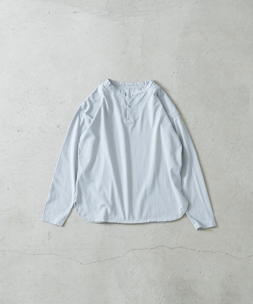 quadro(クオドロ)の「40/2CM天竺ヘンリーネックプルオーバー(Tシャツ/カットソー・レディース・ブルーグレー/ダークネイビー/オフホワイト/グレー・FREE)」の7枚目の写真