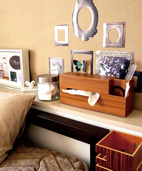 I.D.E.A international（イデアインターナショナル）の「WOOD TISSUE CASE（インテリア雑貨・レディース・ベージュ/その他2/その他1・ﾌﾘ-）」の5枚目の写真