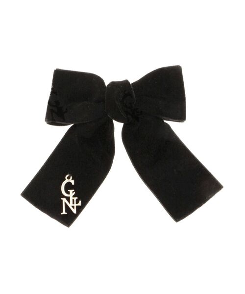 CALNAMUR(カルナムール)の「チャーム付きリボンヘアアクセセット(バレッタ/ヘアクリップ・レディース・ブラック・FREE)」の6枚目の写真