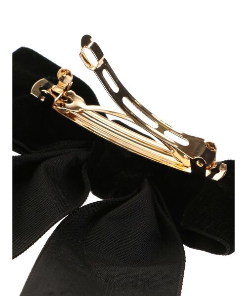 CALNAMUR(カルナムール)の「チャーム付きリボンヘアアクセセット(バレッタ/ヘアクリップ・レディース・ブラック・FREE)」の10枚目の写真