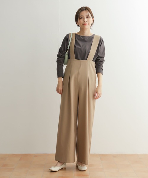 URBAN RESEARCH DOORS（アーバンリサーチドアーズ）の「TRハイウエストサロペット（サロペット/オーバーオール・レディース・ベージュ/ネイビー・SMALL/MEDIUM）」の13枚目の写真