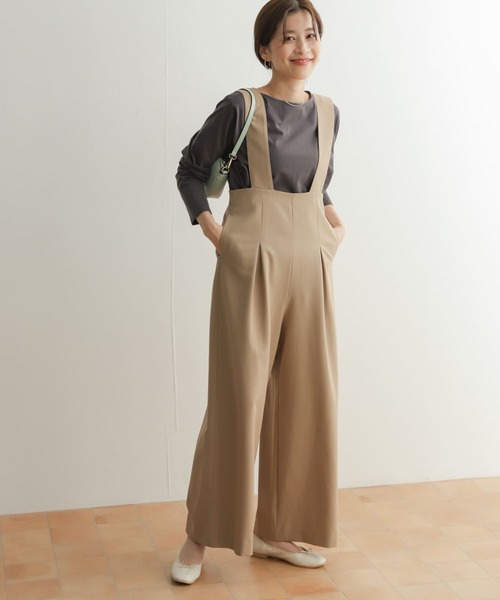 URBAN RESEARCH DOORS（アーバンリサーチドアーズ）の「TRハイウエストサロペット（サロペット/オーバーオール・レディース・ベージュ/ネイビー・SMALL/MEDIUM）」の15枚目の写真