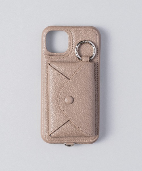 ensemble(皮革ブランド)（アンサンブル）の「ensemble PORTEⅢ 鏡 コインケース&カードケース付きiPhoneケース (ベルト無し)（スマホケース/カバー・レディース・ライトグレー/グレー/ブラック/カーキ/ベージュ/ブラウン/ホワイト・1/3/7/8/5/6/12/10/13）」の5枚目の写真