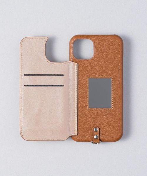 ensemble(皮革ブランド)（アンサンブル）の「ensemble PORTEⅢ 鏡 コインケース&カードケース付きiPhoneケース (ベルト無し)（スマホケース/カバー・レディース・ライトグレー/グレー/ブラック/カーキ/ベージュ/ブラウン/ホワイト・1/3/7/8/5/6/12/10/13）」の19枚目の写真