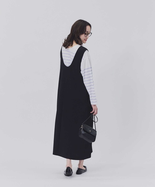 HONEYSUCKLE ROSE（ハニーサックルローズ）の「【HONEYSUCKLE ROSE】サロペットスカート（サロペット/オーバーオール・レディース・ブラック/グレー・L/M）」の4枚目の写真