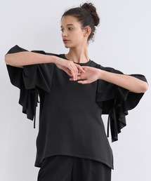 LANVIN en Bleu（ランバンオンブルー）の「ドロストラッフルスリーブカットソー（Tシャツ/カットソー）」