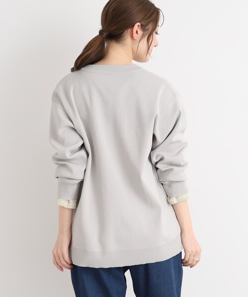 SHOO・LA・RUE(シューラルー)の「◆もちっと軽い!スポンディッシュVネックカーディガン(カーディガン/ボレロ・レディース・ピンク系/ナチュラル/ブラック/グリーン・00)」の13枚目の写真