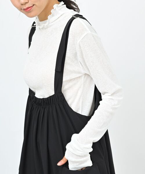 rps(アールピーエス)の「ハイネックユビヌキカットソー(Tシャツ/カットソー・レディース・ブラック/ブルー/グリーン/オフホワイト・フリー)」の1枚目の写真