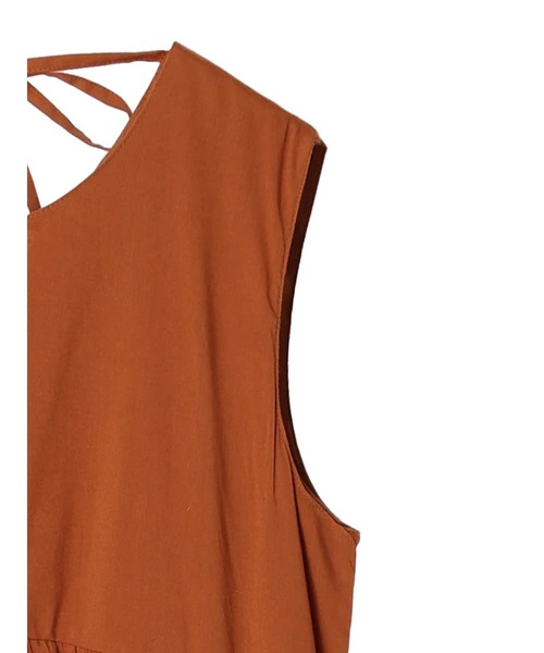 AMERICAN HOLIC（アメリカンホリック）の「バックリボンギャザーワンピース（ワンピース・レディース・ブラック/オレンジ・L/M）」の5枚目の写真