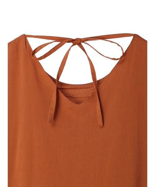 AMERICAN HOLIC（アメリカンホリック）の「バックリボンギャザーワンピース（ワンピース・レディース・ブラック/オレンジ・L/M）」の9枚目の写真