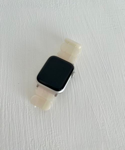 Me%(ミィパーセント)の「アクリルブレスAppleWatchバンド(デジタル腕時計・レディース・ブラウン/アイボリー・MEDIUM)」の7枚目の写真