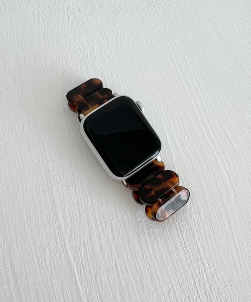Me%(ミィパーセント)の「アクリルブレスAppleWatchバンド(デジタル腕時計・レディース・ブラウン/アイボリー・MEDIUM)」の17枚目の写真