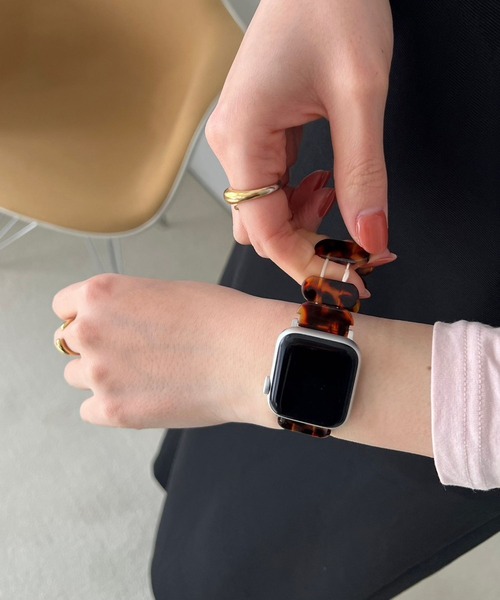 Me%(ミィパーセント)の「アクリルブレスAppleWatchバンド(デジタル腕時計・レディース・ブラウン/アイボリー・MEDIUM)」の20枚目の写真
