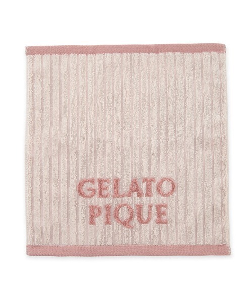 ジェラピケ★【gelato pique】ロゴハンドタオル タオルハンカチ アイス刺繍ハンドタオル（ハンカチ/ハンドタオル）｜gelato