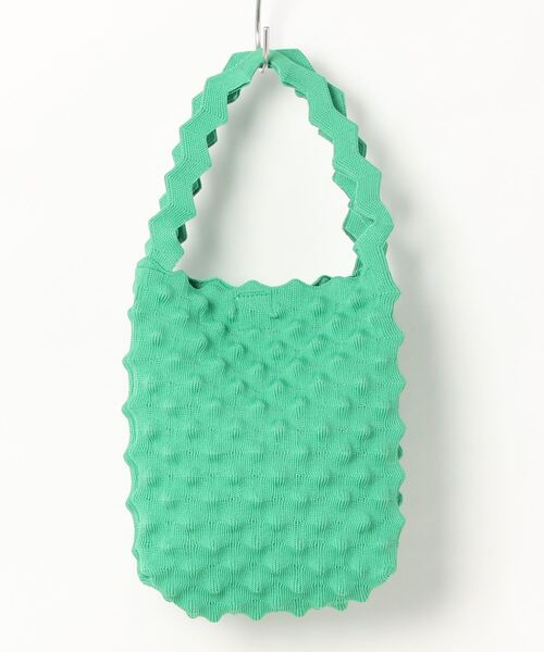 aimoha（アイモハ）の「ビビットカラーネット編みミニバッグ（ハンドバッグ・レディース・ベージュ/イエロー/ブラック/ライトグリーン/グリーン/パープル・FREE）」の13枚目の写真