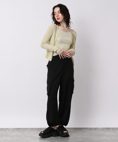 JEANASIS（ジーナシス）の「7Gノットヤーンキャミ/198076（キャミソール・レディース・マルチ/イエロー系その他/ブラウン系その他・FREE）」の12枚目の写真