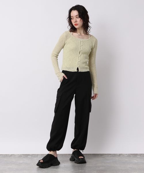 JEANASIS（ジーナシス）の「7Gノットヤーンキャミ/198076（キャミソール・レディース・マルチ/イエロー系その他/ブラウン系その他・FREE）」の13枚目の写真