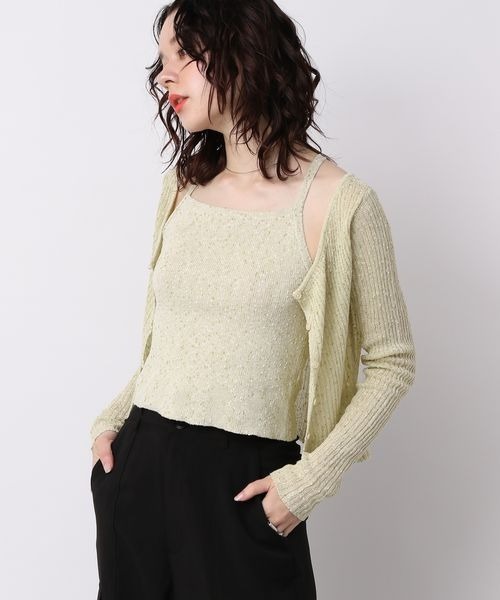 JEANASIS（ジーナシス）の「7Gノットヤーンキャミ/198076（キャミソール・レディース・マルチ/イエロー系その他/ブラウン系その他・FREE）」の15枚目の写真