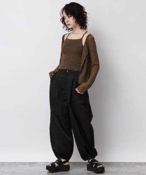 JEANASIS（ジーナシス）の「7Gノットヤーンキャミ/198076（キャミソール・レディース・マルチ/イエロー系その他/ブラウン系その他・FREE）」の19枚目の写真