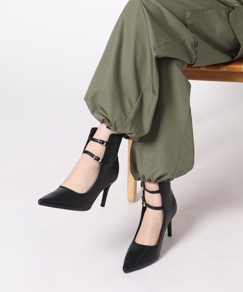 ESPERANZA(エスペランサ)の「ダブルアンクルストラップヒールパンプス(パンプス・レディース・ブラック/ブラック系8/ブルー系8・S/M/L/LL)」の1枚目の写真