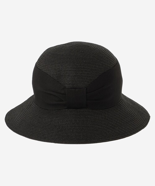 MACKINTOSH LONDON（マッキントッシュ ロンドン）の「ワイドリボンラフィアハット（ハット・レディース・ブラック/ベージュ・FREE）」の7枚目の写真