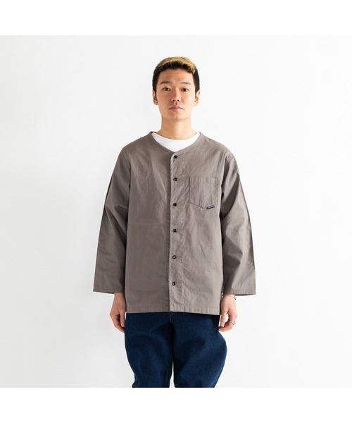 APPLEBUM（アップルバム）の「"鯉口" L/S Shirt（Tシャツ/カットソー・メンズ・ネイビー/グレー・X-LARGE/MEDIUM/LARGE）」の4枚目の写真