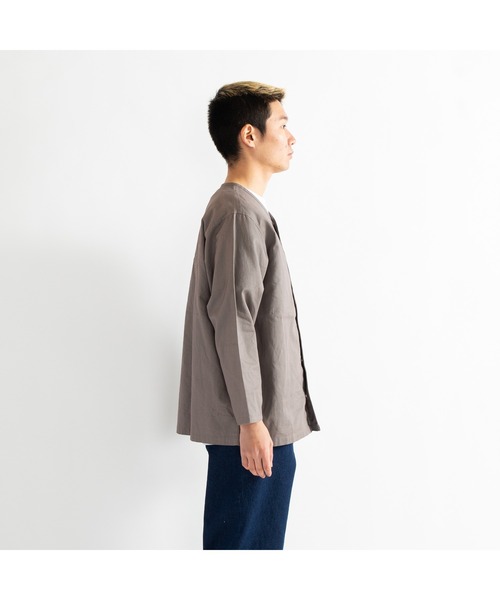 APPLEBUM（アップルバム）の「"鯉口" L/S Shirt（Tシャツ/カットソー・メンズ・ネイビー/グレー・X-LARGE/MEDIUM/LARGE）」の5枚目の写真