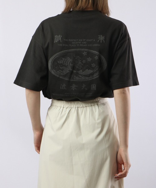 波達(NAMITATSU)（ナミタツ）の「波達(NAMITATSU) 5.6oz ヘビーウェイト プリント Tシャツ 半袖（Tシャツ/カットソー・メンズ・ブラック/グレー・M/L/LL）」の19枚目の写真