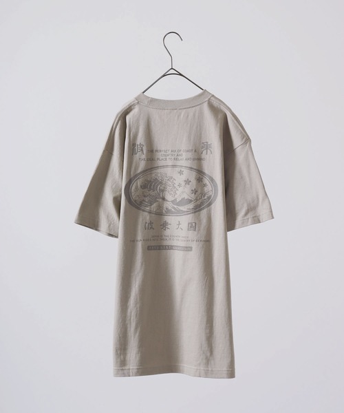波達(NAMITATSU)（ナミタツ）の「波達(NAMITATSU) 5.6oz ヘビーウェイト プリント Tシャツ 半袖（Tシャツ/カットソー・メンズ・ブラック/グレー・M/L/LL）」の15枚目の写真