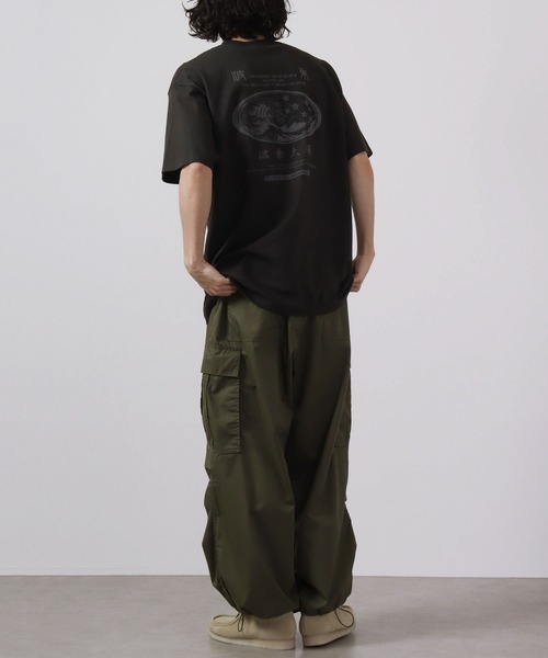 波達(NAMITATSU)（ナミタツ）の「波達(NAMITATSU) 5.6oz ヘビーウェイト プリント Tシャツ 半袖（Tシャツ/カットソー・メンズ・ブラック/グレー・M/L/LL）」の7枚目の写真