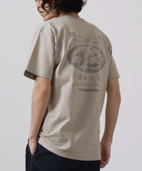 波達(NAMITATSU)（ナミタツ）の「波達(NAMITATSU) 5.6oz ヘビーウェイト プリント Tシャツ 半袖（Tシャツ/カットソー・メンズ・ブラック/グレー・M/L/LL）」の9枚目の写真