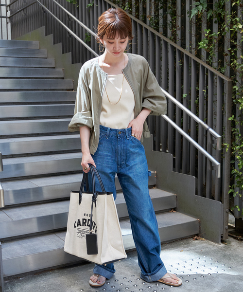 B.C STOCK（ベーセーストック）の「ビッグキャンバストート（トートバッグ・レディース・ブラック/ブラウン・FREE）」の3枚目の写真