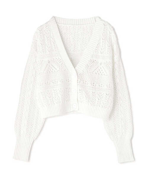 NATURAL BEAUTY BASIC（ナチュラルビューティーベーシック）の「◇レースカーディガン（カーディガン/ボレロ・レディース・オフホワイト/ブラック・FREE）」の5枚目の写真