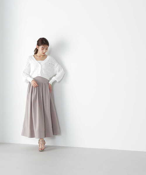 NATURAL BEAUTY BASIC（ナチュラルビューティーベーシック）の「◇レースカーディガン（カーディガン/ボレロ・レディース・オフホワイト/ブラック・FREE）」の10枚目の写真