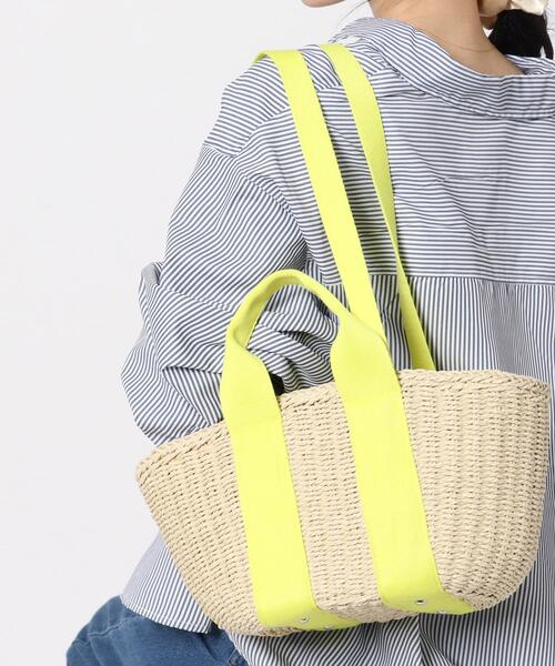 Ober Tashe(オーバータッシェ)の「ダブルハンドルペーパートート(トートバッグ・レディース・イエロー/ブルー/グリーン/キャメル/ブラック系8・FREE)」の1枚目の写真