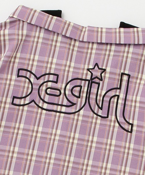 X-girl Stages(エックスガールステージス)の「レイヤード風半袖シャツ(シャツ/ブラウス・キッズ・ネイビー/ラベンダー・120cm/110cm/130cm/140cm/100cm/90cm)」の11枚目の写真