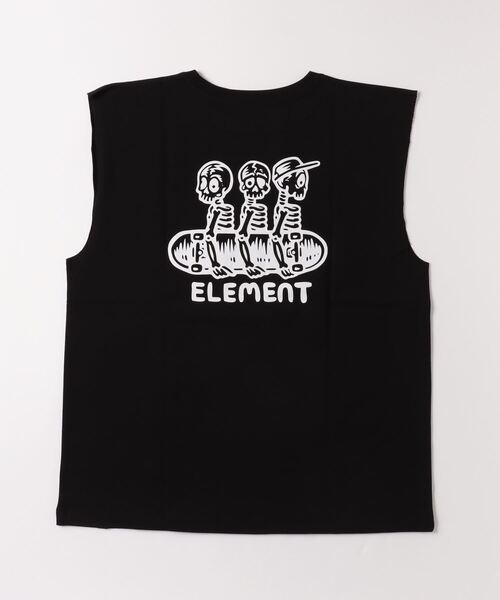 ELEMENT（エレメント）の「ELEMENT/エレメント×TIMBER!コラボモデル オーバーサイズ バックプリントタンクトップ/ノースリーブ BD021-352（タンクトップ・メンズ・ブラック×ブラック/ホワイト×ブラック・M/XL/L）」の4枚目の写真