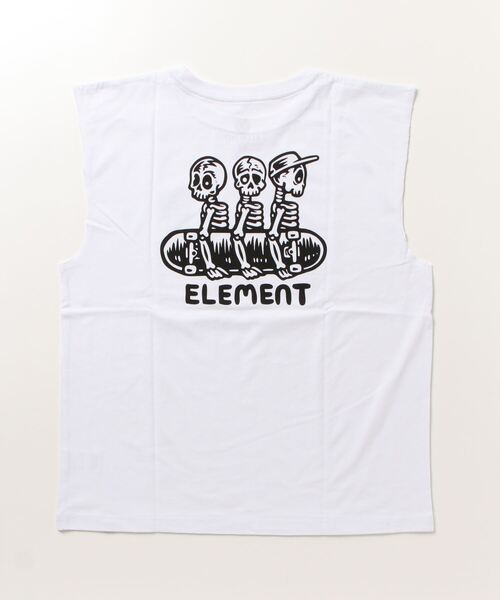 ELEMENT（エレメント）の「ELEMENT/エレメント×TIMBER!コラボモデル オーバーサイズ バックプリントタンクトップ/ノースリーブ BD021-352（タンクトップ・メンズ・ブラック×ブラック/ホワイト×ブラック・M/XL/L）」の3枚目の写真
