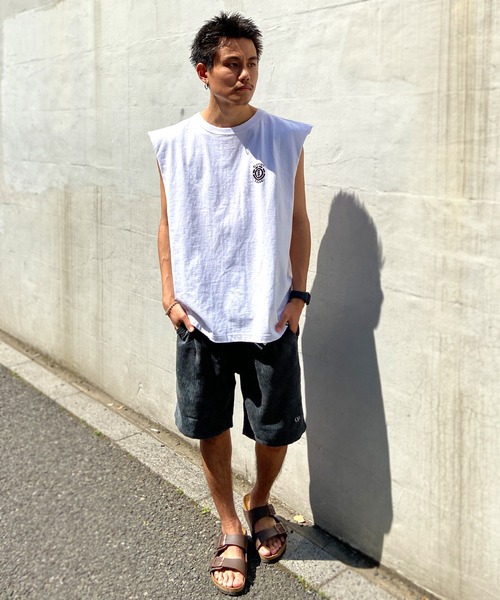 ELEMENT（エレメント）の「ELEMENT/エレメント×TIMBER!コラボモデル オーバーサイズ バックプリントタンクトップ/ノースリーブ BD021-352（タンクトップ・メンズ・ブラック×ブラック/ホワイト×ブラック・M/XL/L）」の8枚目の写真