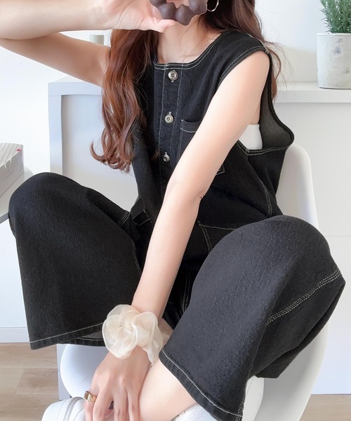 Java（ジャバ）の「《JAVAジャバ 別注》ゆるっとお洒落スタイルに。2wayデニムサロペット（サロペット/オーバーオール・レディース・ワンウォッシュ/ブラック/ブルー系その他・LARGE/MEDIUM/SMALL/X-LARGE）」の17枚目の写真