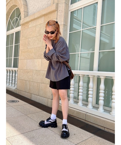 JUMELLE(ジュメロ)の「ロゴルーズカットソー(Tシャツ/カットソー・レディース・ホワイト/チャコール/オートミール・FREE)」の21枚目の写真